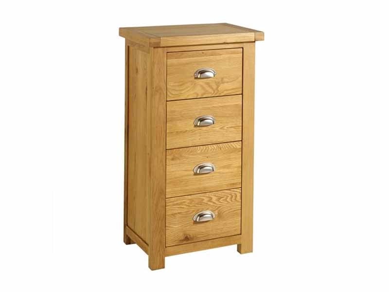 Woburn 4 Drawer Narrow Chest Oak - image 2